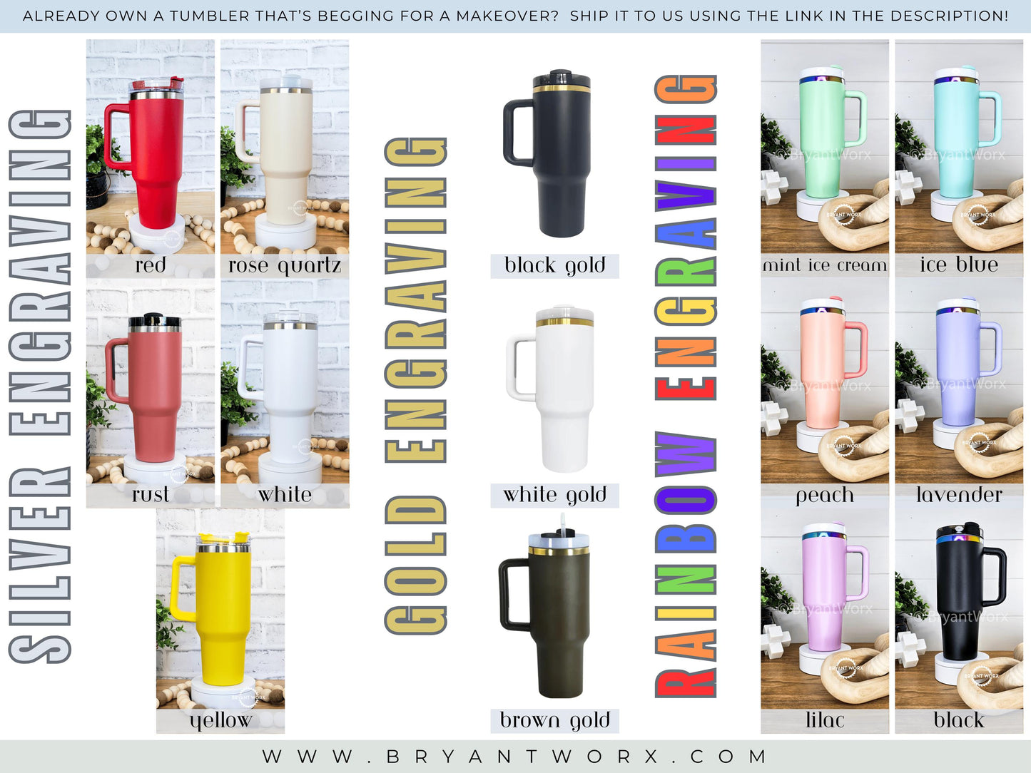 a collage of the different types of travel mugs