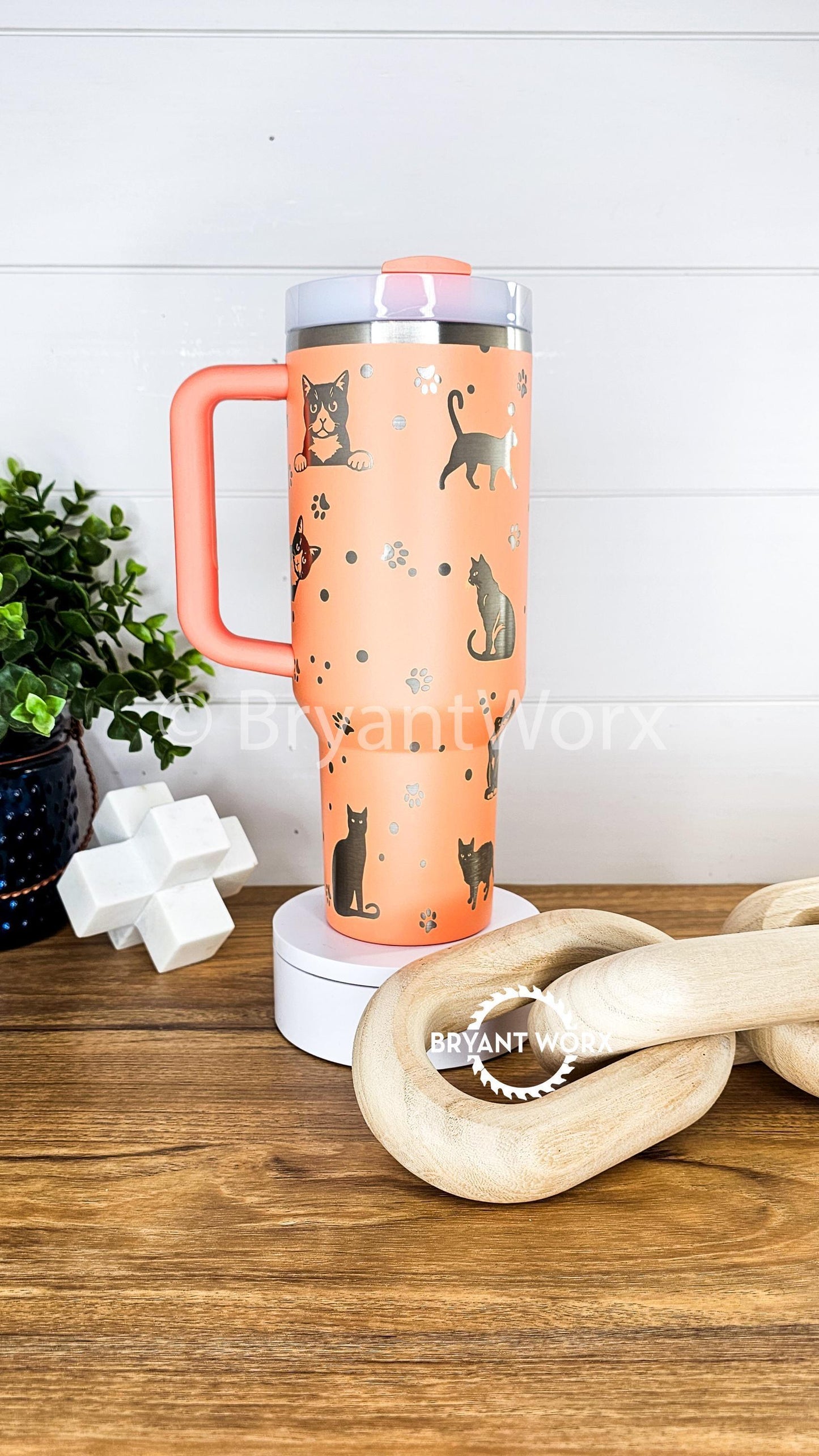 STANLEY Cats | Engraved 40oz STANLEY with Handle | Mother's Day Gift | Cat Lady | Cat Mom | Girlfriend Gift | Boyfriend Gift
