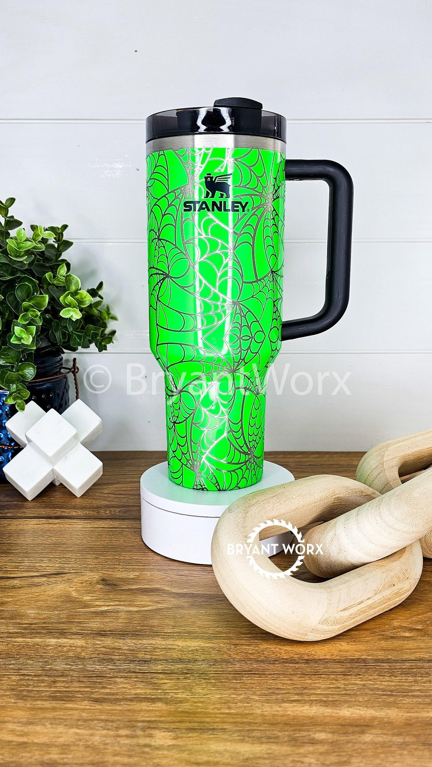 Spooky Spider Web Full Wrap | Engraved 40oz STANLEY with Handle | Scary | Halloween | Trick or Treat | BOO | Haunted | Fall | Spooky Season