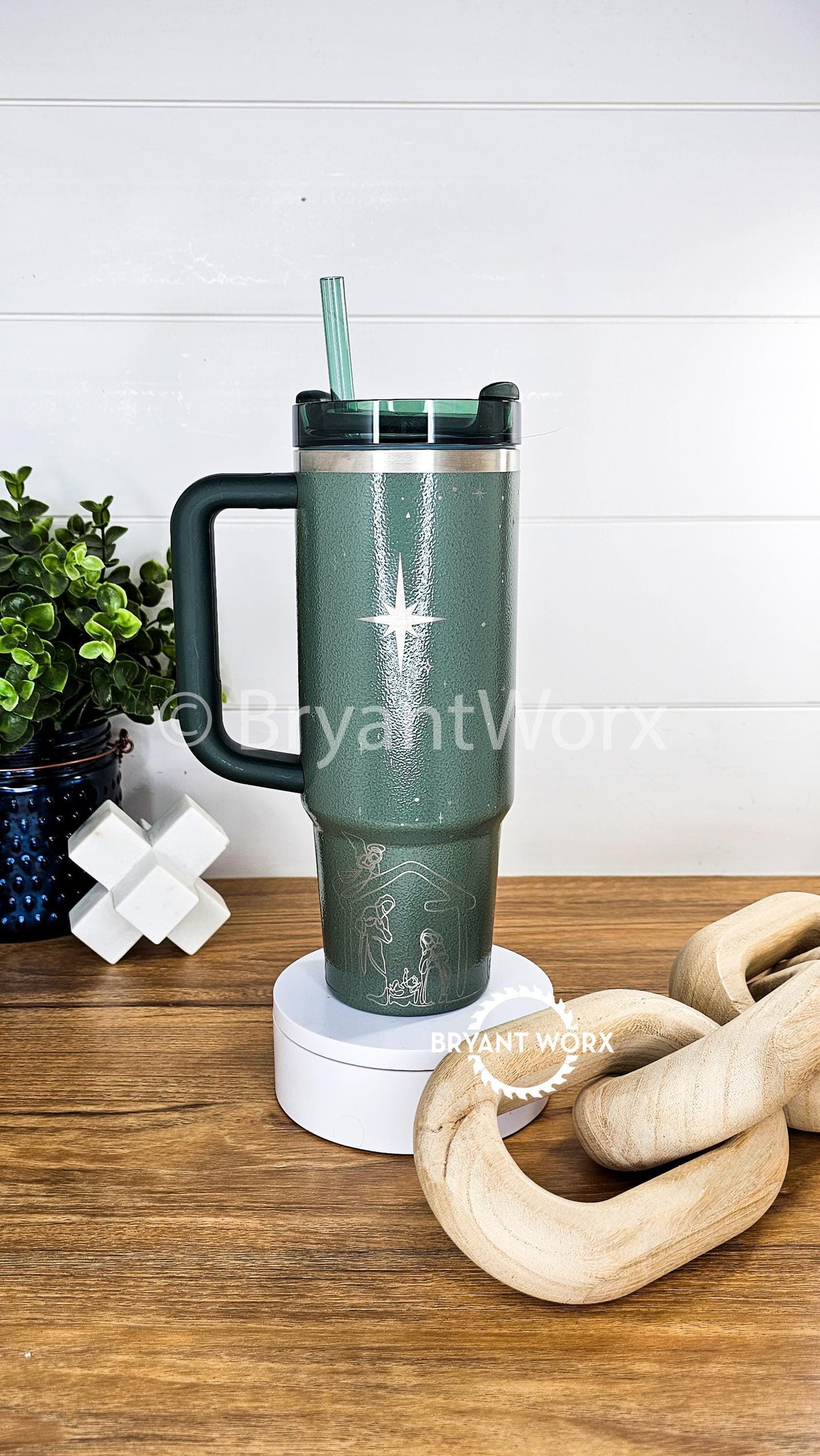 O Holy Night | Engraved 40oz STANLEY | Custom | Jesus | Nativity | Creche | Holy Family | Christmas Gift | Christmas Stanley | Holidays