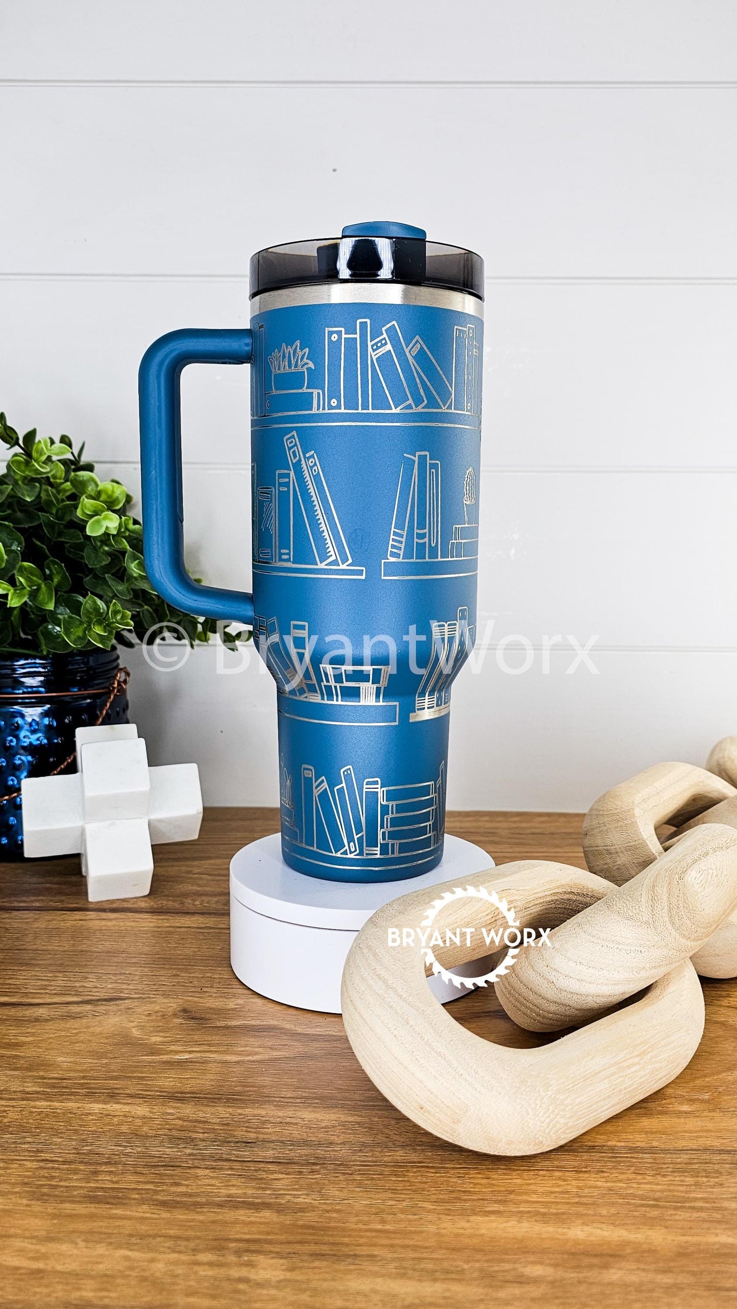 STANLEY TBR Bookshelf | Engraved STANLEY | Custom | Fantasy | Romance | Book Lover's Gift | Girlfriend Gift | Book Dragon | 40oz 30oz 20oz
