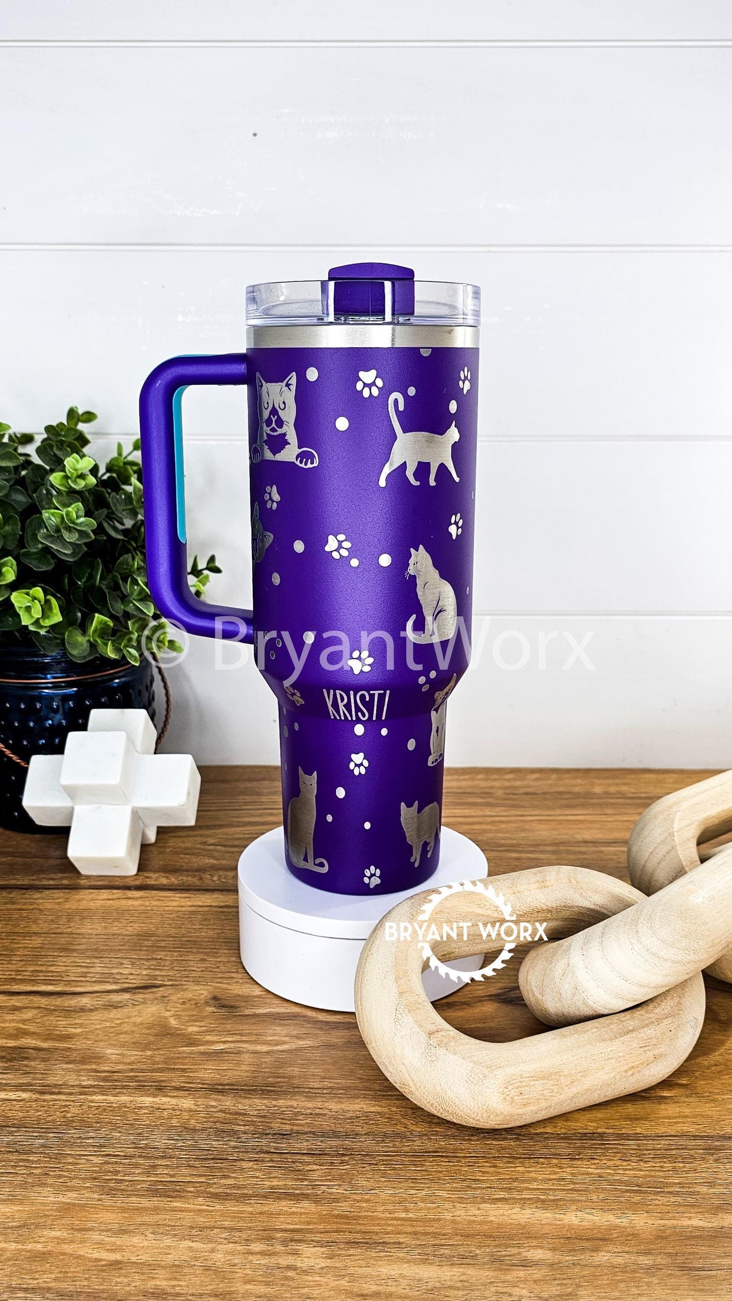 STANLEY Cats | Engraved 40oz STANLEY with Handle | Mother's Day Gift | Cat Lady | Cat Mom | Girlfriend Gift | Boyfriend Gift