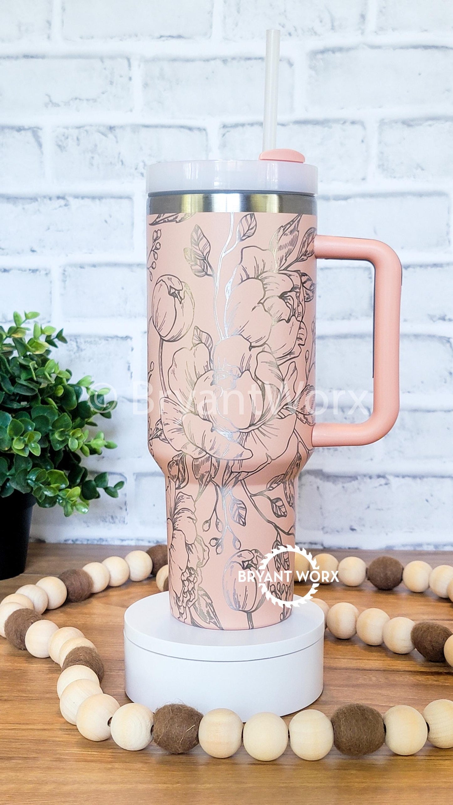 Peonies | Engraved 40oz Tumbler | Valentines Day | Love Cup | Flower Cup | Cute Valentine | Floral | Valentines | Peony | Florist