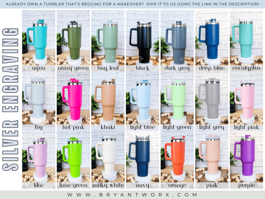 Cute Cats | Engraved 40oz Tumbler with Handle | Custom | Mother's Day Gift | Cat Lady | Cat Mom | Girlfriend Gift | Valentines Gift