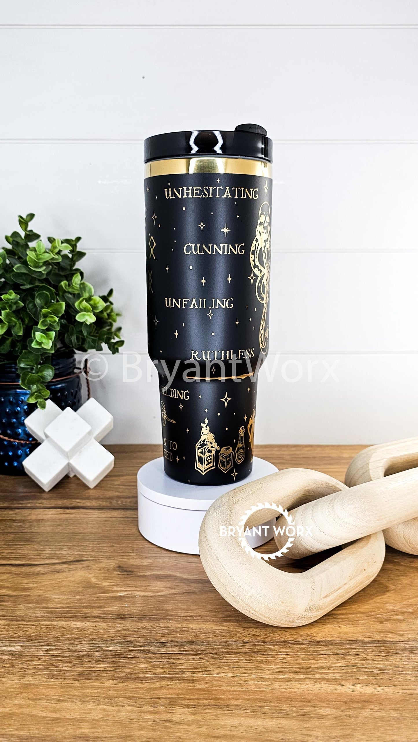 Magic Romance | Engraved 40oz Tumbler with Handle | Custom Engraved | Fantasy | Book Lover's | Broom | Manacle