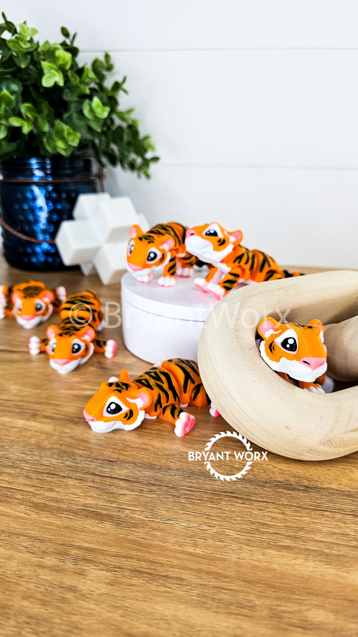 Mini Tiger | Articulated 3D Print Toy