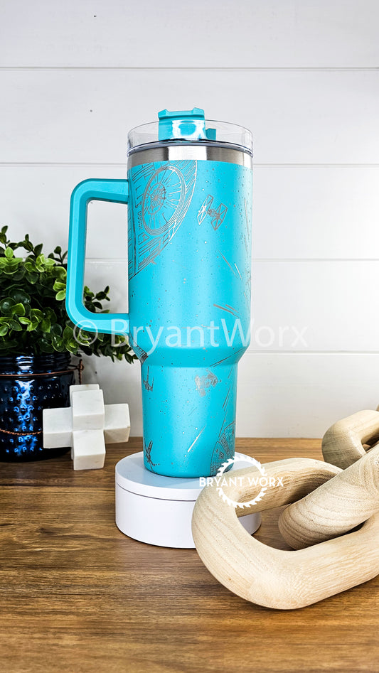 Galaxy Battle | Engraved Stainless Steel 40oz Tumbler
