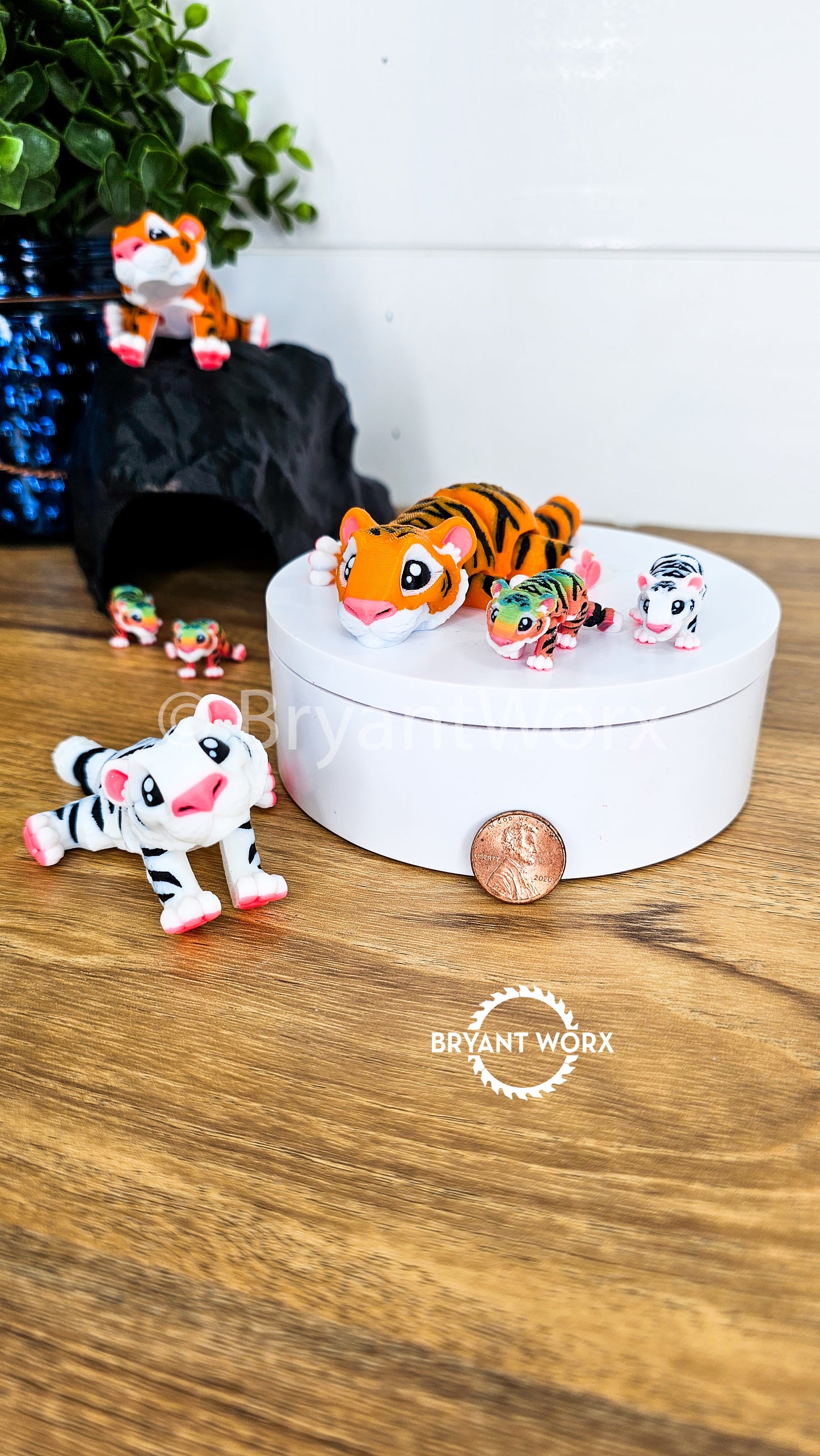 Mini Tiger | Articulated 3D Print Toy