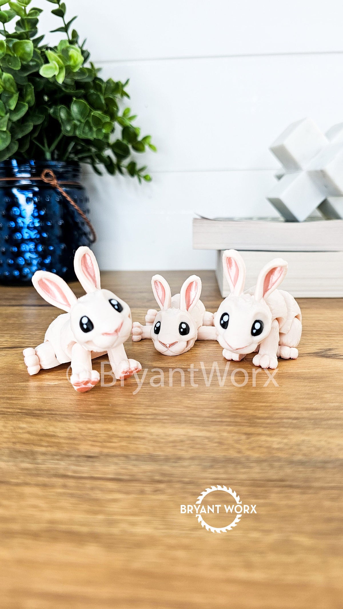 Rabbit Toy or Keychain | Bunny | Articulated 3D Print | Kids Toy | Animal Gift | Cotton Tail | Cute Bunny | Easter Basket | Christmas Gift