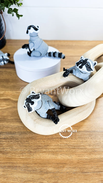 Racoon Toy | Articulated 3D Print | Kids Toy | Animal Gift | Trash Panda | Bandit