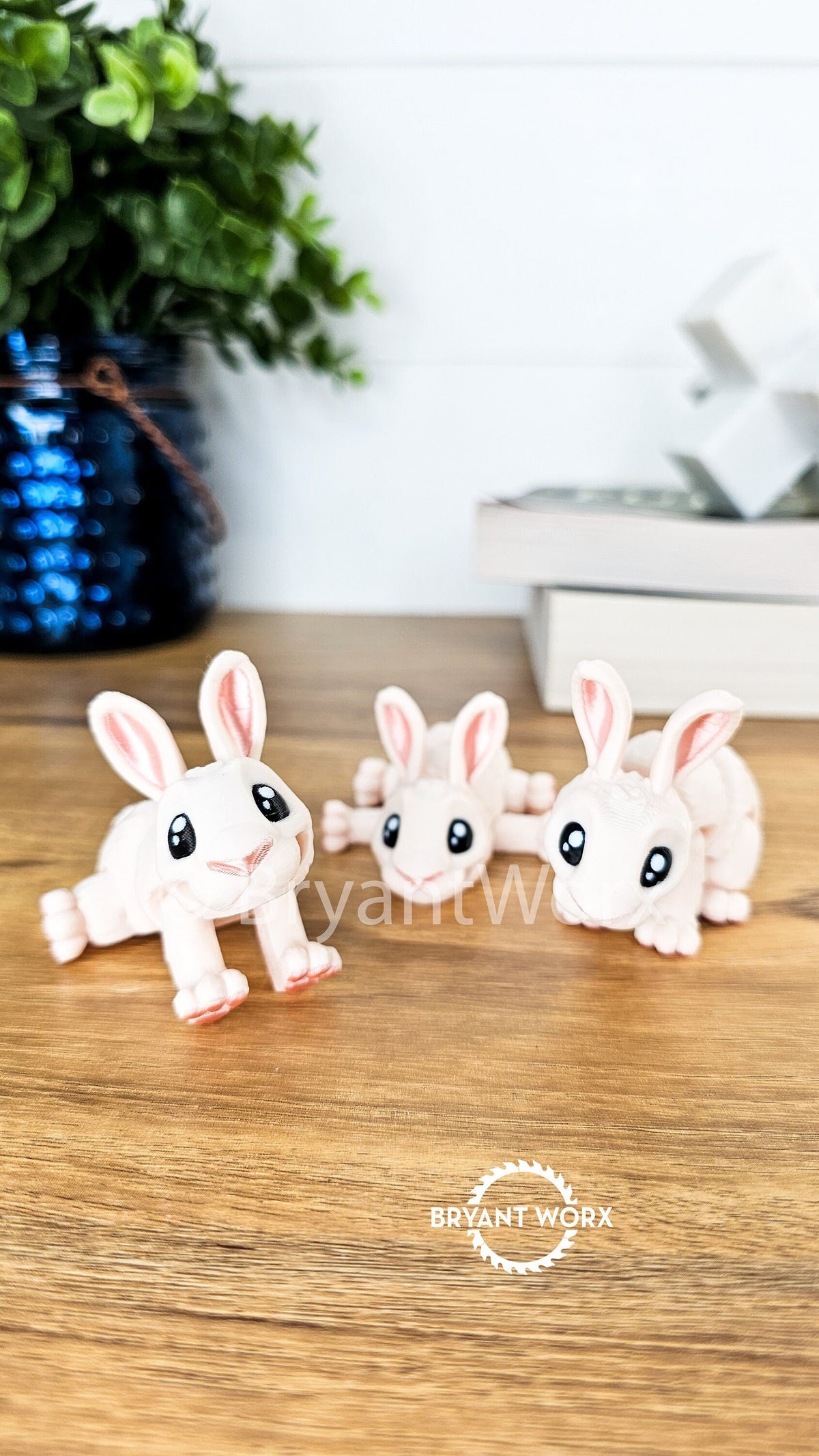 Rabbit Toy or Keychain | Bunny | Articulated 3D Print | Kids Toy | Animal Gift | Cotton Tail | Cute Bunny | Easter Basket | Christmas Gift