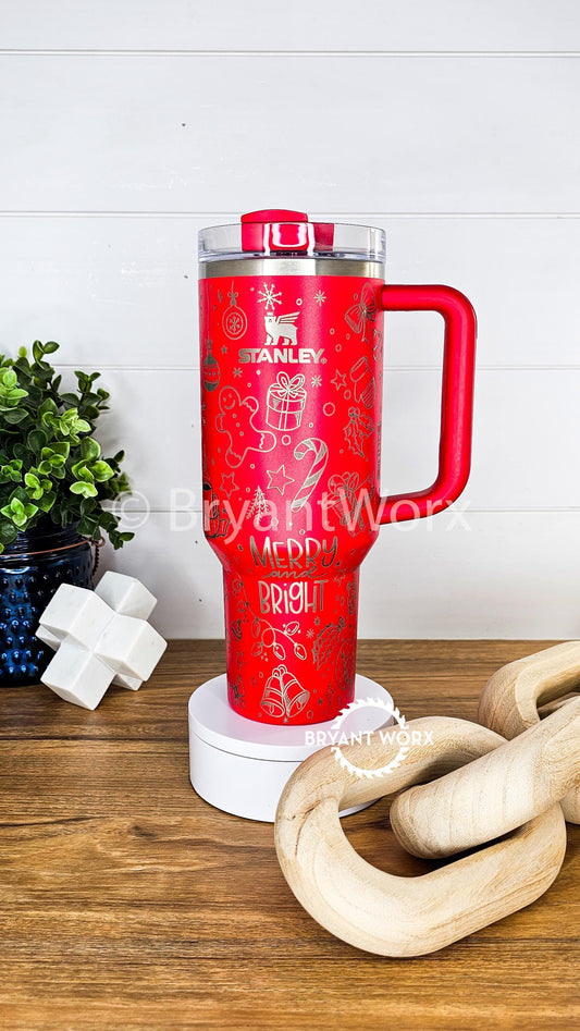 Merry and Bright | Engraved STANLEY | Have Yourself A Merry Little Christmas | Christmas STANLEY | Holiday 40 oz 30oz 20oz