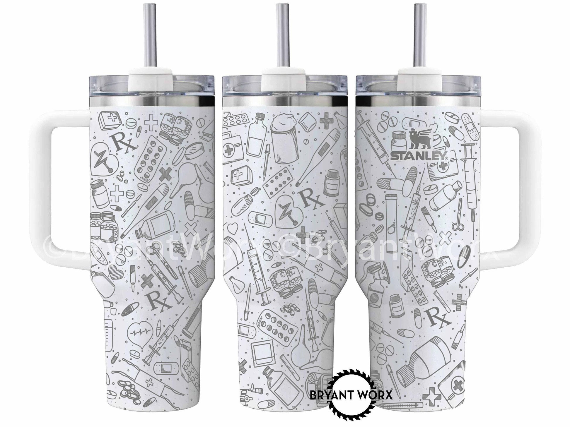 STANLEY Pharmacy Full Wrap | Engraved 40oz STANLEY with Handle |Custom Engraving| CPhT | Pharmacist | Hospital | Gift | Graduate Gift