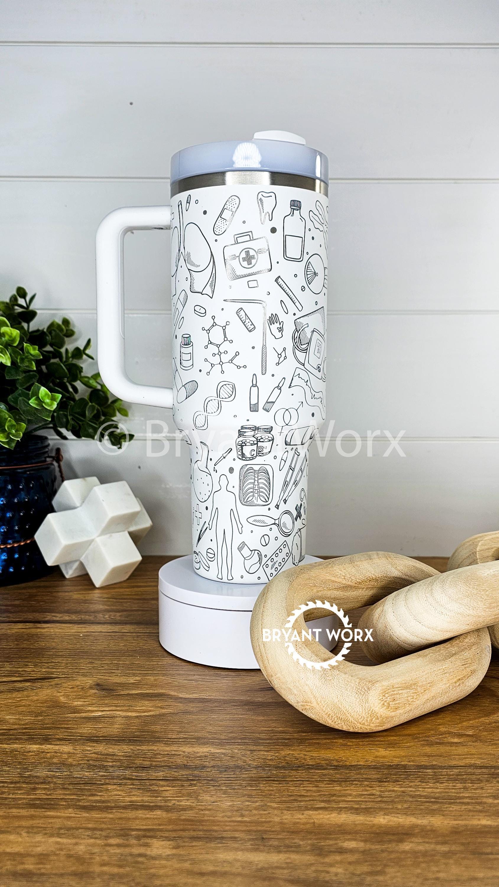STANLEY Medical Full Wrap | Engraved 40oz STANLEY with Handle |Custom Engraving| Doctor | Nurse | Hospital | RN | Nurse Gift | Graduate Gift