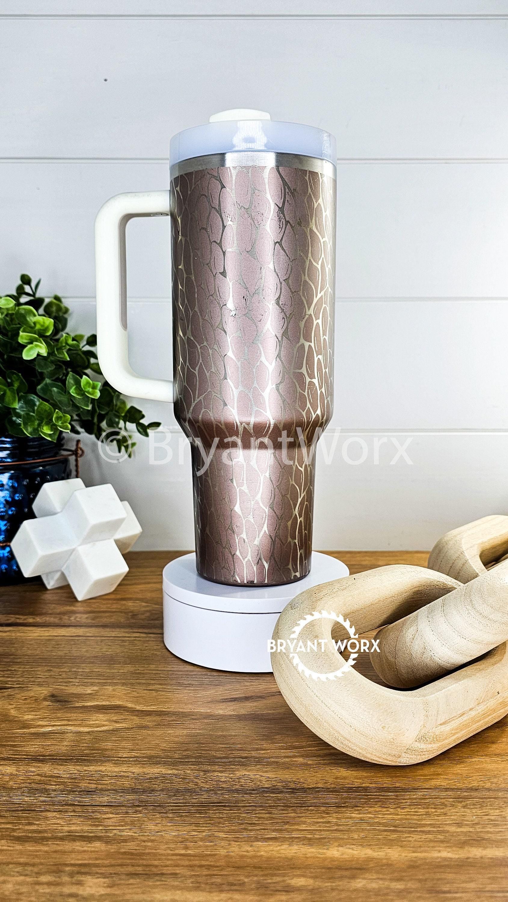 Dragon Scales Full Wrap | Engraved 40oz STANLEY with Handle | Custom Engraved | House Dragon | Fantasy Map | Eragon | Basgiath | GOT | TOG