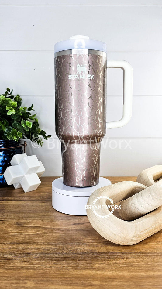 Dragon Scales Full Wrap | Engraved 40oz STANLEY with Handle | Custom Engraved | House Dragon | Fantasy Map | Eragon | Basgiath | GOT | TOG