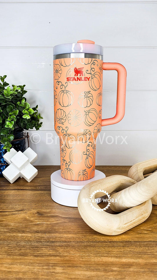 Pumpkin Patch Full Wrap | Engraved 40oz STANLEY with Handle | Scary | Halloween | Trick or Treat | BOO | Haunted | Fall | Spooky Season