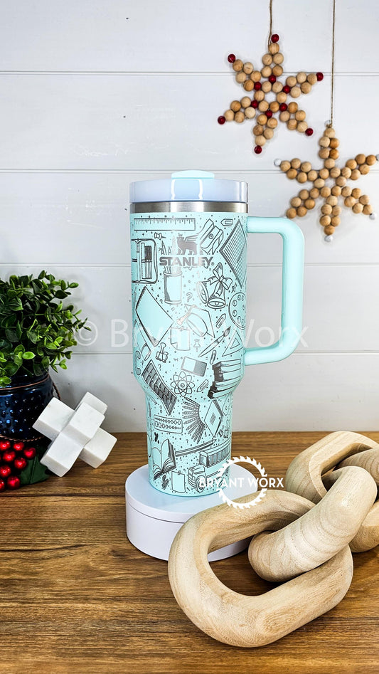 School Teacher | Engraved STANLEY | Custom | Teacher Gift | Teacher Cup | Elementary | Teachers Assistant | Back to School 40 oz 30oz 20oz