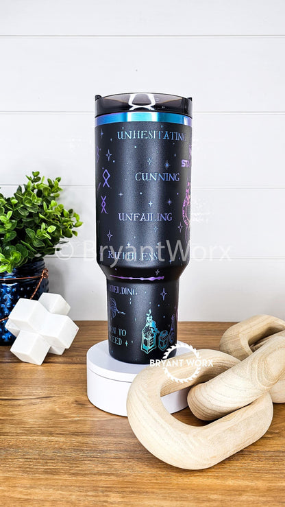 Magic Romance | Engraved STANLEY | Custom Engraved | Fantasy | Book Lover's | Broom | Manacle | 40oz 30oz 20oz