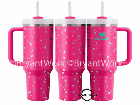 Mini Hearts | Engraved STANLEY | Valentines Day | Love Cup | Heart Cup | Cute Valentine | Be Mine | Valentine Stanley 40 oz 30oz 20oz
