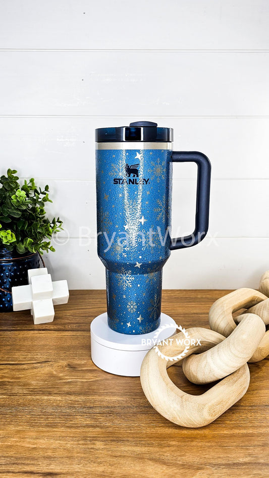 Snowflakes | Engraved STANLEY | Have Yourself | Merry Little Christmas | Christmas STANLEY | Holiday | Holly | Winter 40 oz 30oz 20oz