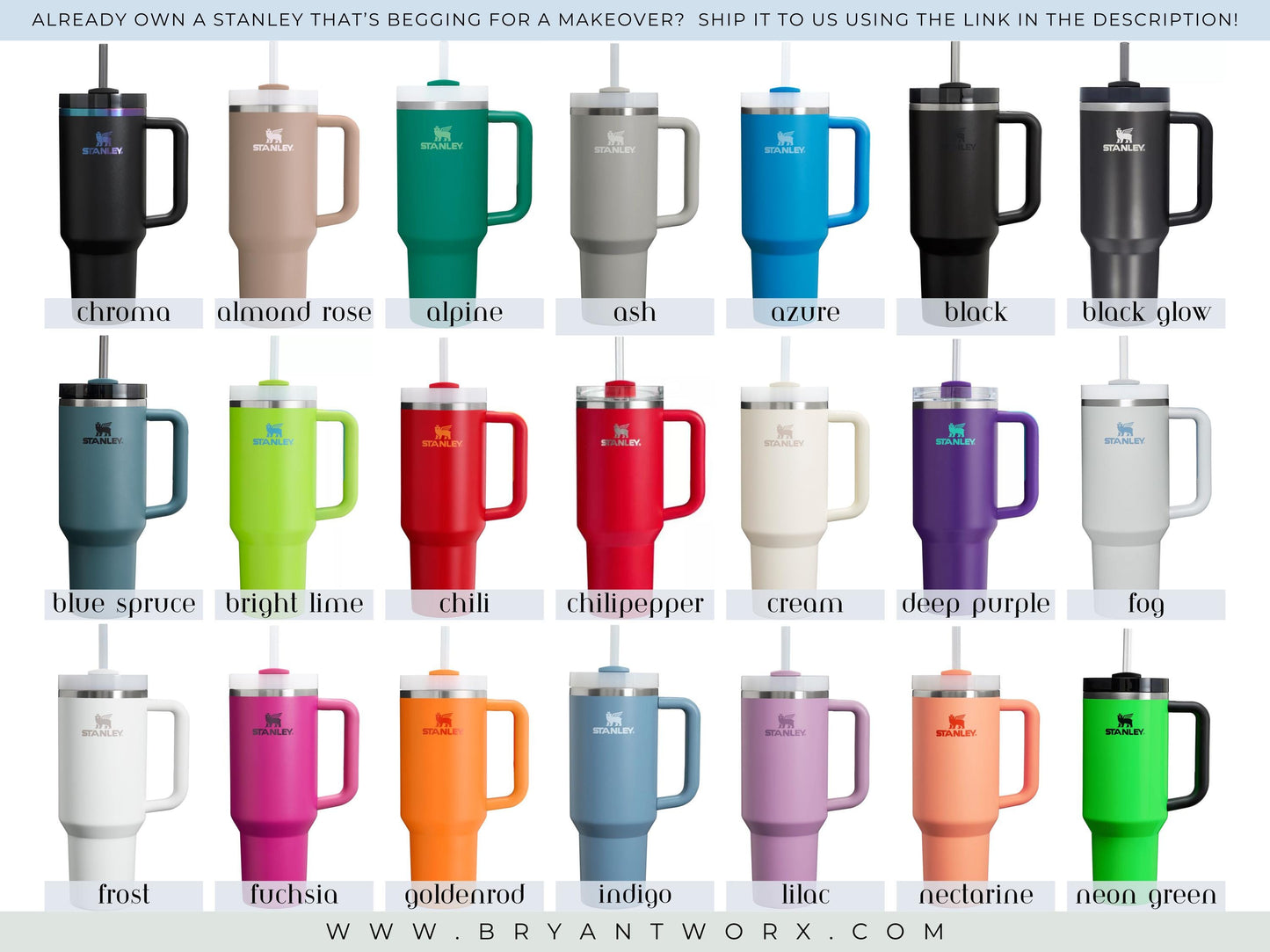 a picture of the different colors of a travel mug