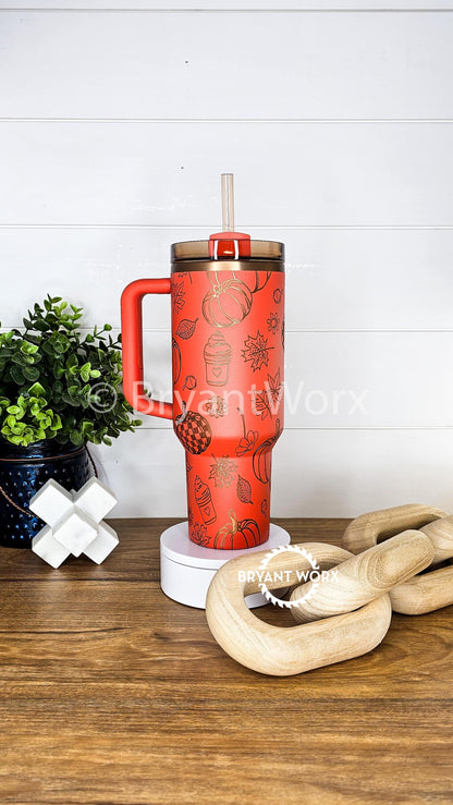 Pumpkin Spice | Engraved STANLEY | Fall | Coffee | Trick or Treat | Autumn | Halloween | Fall Vibes | 40 oz 30oz 20oz