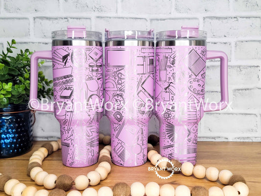 School Teacher | Engraved 40oz Tumbler | Custom | Teacher Gift | Teacher Cup | Elementary | Teachers Assistant | Back to School