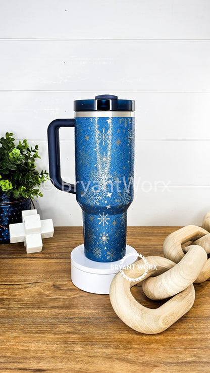 Snowflakes | Engraved STANLEY | Have Yourself | Merry Little Christmas | Christmas STANLEY | Holiday | Holly | Winter 40 oz 30oz 20oz