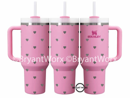 Cute Hearts | Engraved STANLEY | Valentines Day | Love Cup | Heart Cup | Cute Valentine | Be Mine | Valentine Stanley 40 oz 30oz 20oz