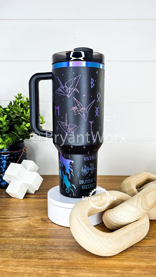 Magic Romance | Engraved STANLEY | Custom Engraved | Fantasy | Book Lover's | Broom | Manacle | 40oz 30oz 20oz
