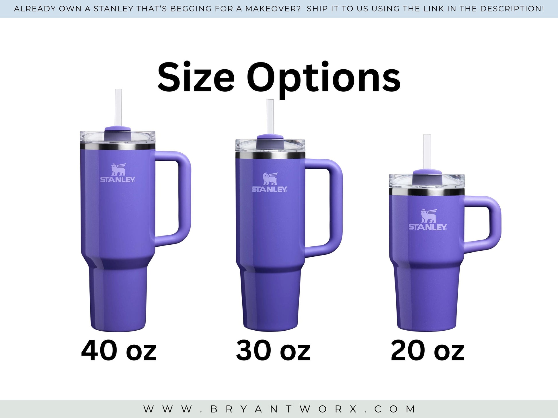 the size of a travel mug is shown in three different colors