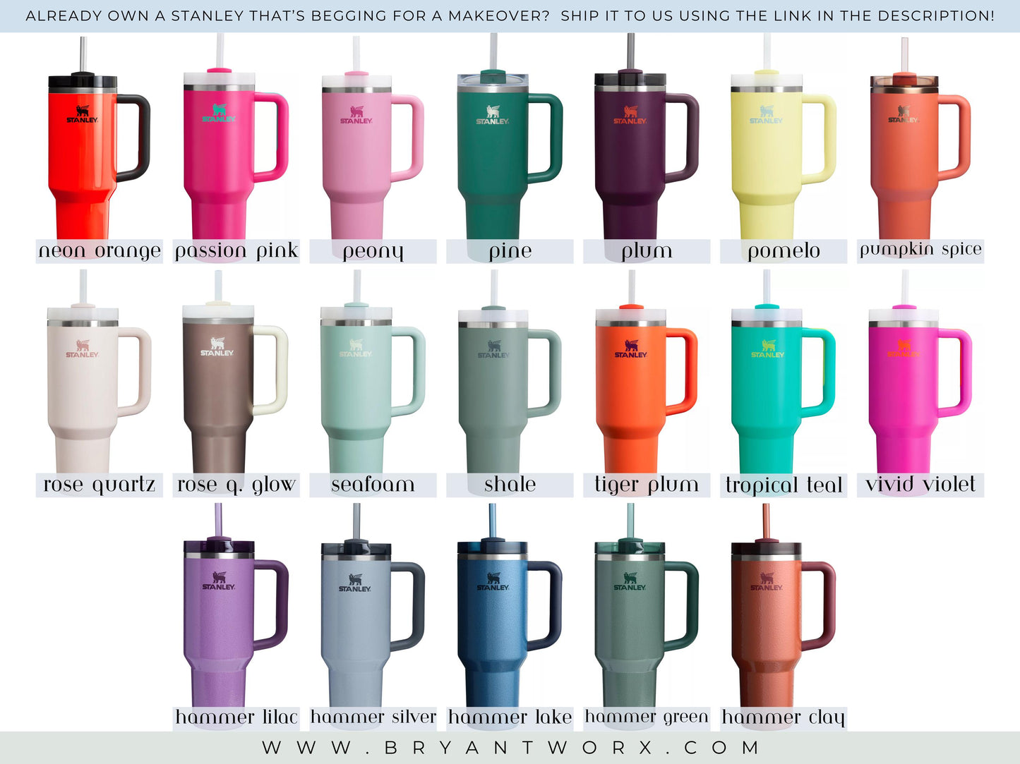a set of different colored mugs with handles