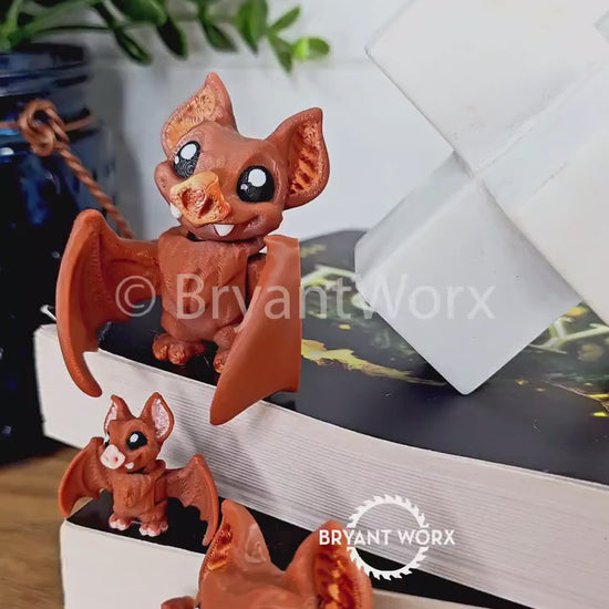 Bat Toy | Articulated 3D Print | Kids Toy | Animal Gift | Vampire Bat | Cute Bat | Bat Babies | Desk Pet | Halloween