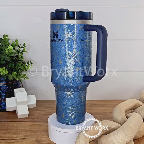 Snowflakes | Engraved STANLEY | Have Yourself | Merry Little Christmas | Christmas STANLEY | Holiday | Holly | Winter 40 oz 30oz 20oz