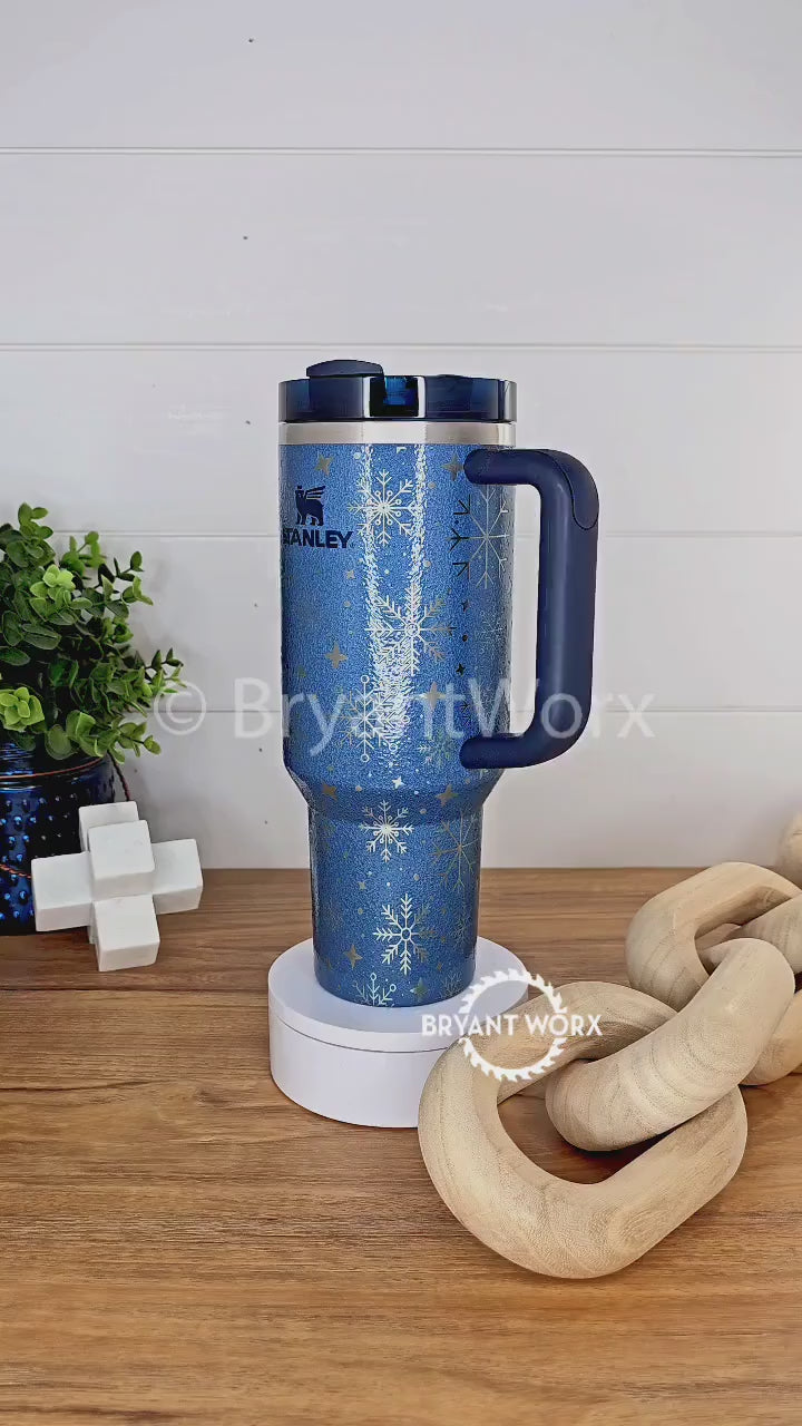 Snowflakes | Engraved STANLEY | Have Yourself | Merry Little Christmas | Christmas STANLEY | Holiday | Holly | Winter 40 oz 30oz 20oz