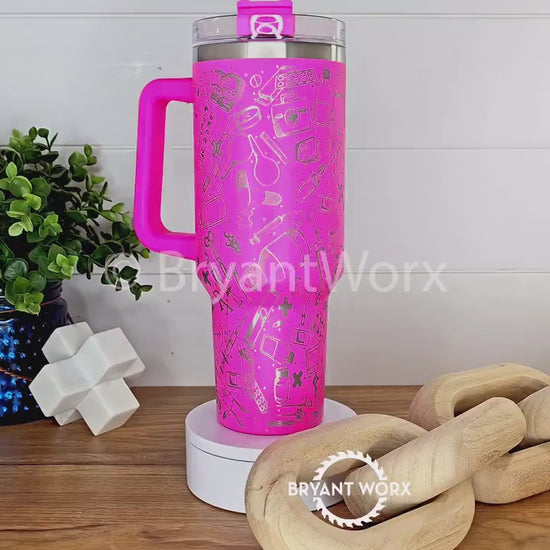 Pharmacy Full Wrap | Engraved 40oz Tumbler with Handle |Custom Engraving| CPhT | Pharmacist | Hospital | Pharmacist Gift | Graduate Gift