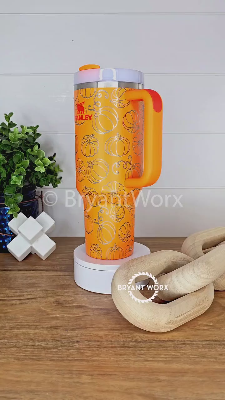 Pumpkin Patch Full Wrap | Engraved 40oz STANLEY with Handle | Scary | Halloween | Trick or Treat | BOO | Haunted | Fall | Spooky Season