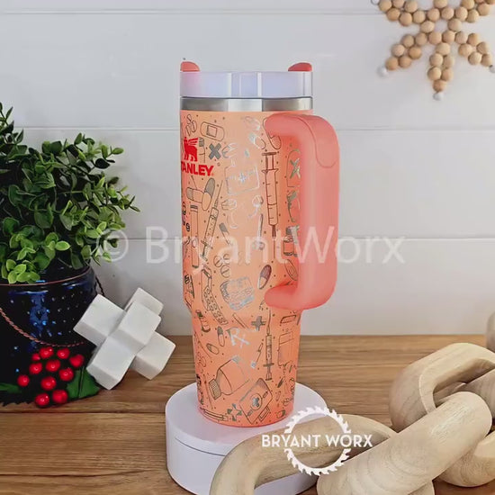 STANLEY Pharmacy Full Wrap | Engraved STANLEY | Custom Engraving | Medicine | CPhT | Hospital | PharmD | Medical School | Graduate Gift