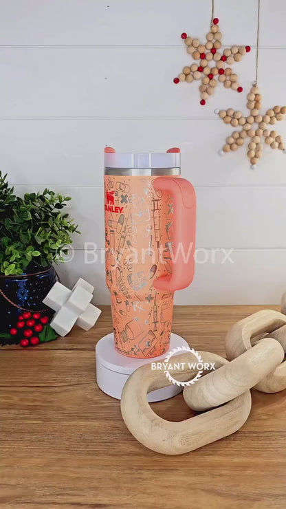 STANLEY Pharmacy Full Wrap | Engraved STANLEY | Custom Engraving | Medicine | CPhT | Hospital | PharmD | Medical School | Graduate Gift