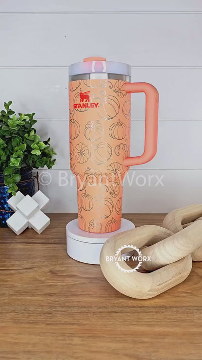 Pumpkin Patch Full Wrap | Engraved 40oz STANLEY with Handle | Scary | Halloween | Trick or Treat | BOO | Haunted | Fall | Spooky Season