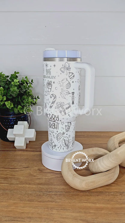 Merry and Bright | Engraved Stanley® Tumbler | 40oz 30oz