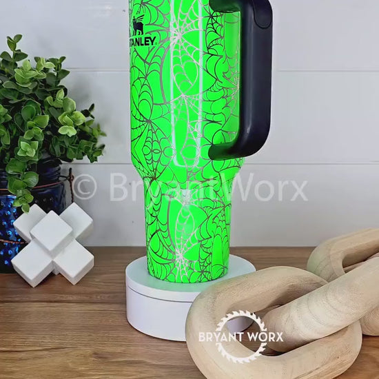 Spooky Spider Web Full Wrap | Engraved 40oz STANLEY with Handle | Scary | Halloween | Trick or Treat | BOO | Haunted | Fall | Spooky Season