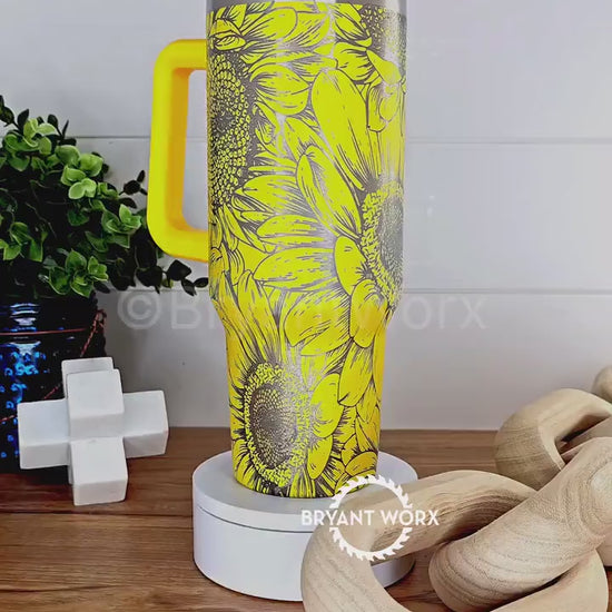 Sunflowers | Engraved 40oz Tumbler | Valentines Day | Love Cup | Flower Cup | Cute Valentine | Floral | Valentines | Sunflower | Florist