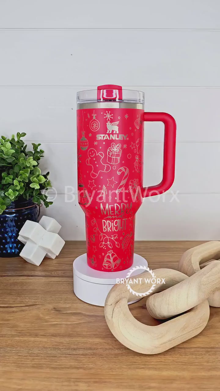 Merry and Bright | Engraved STANLEY  | Have Yourself A Merry Little Christmas | Christmas STANLEY | Holiday 40 oz 30oz 20oz